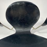 Arn Jocobsen black lacquered wooden armrest chair in the year 50