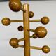 Vintage wooden coat stand with modernist design from the 1970s.