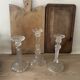 Lot of vintage glass candlesticks