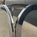 Space age coffee table in smoked glass