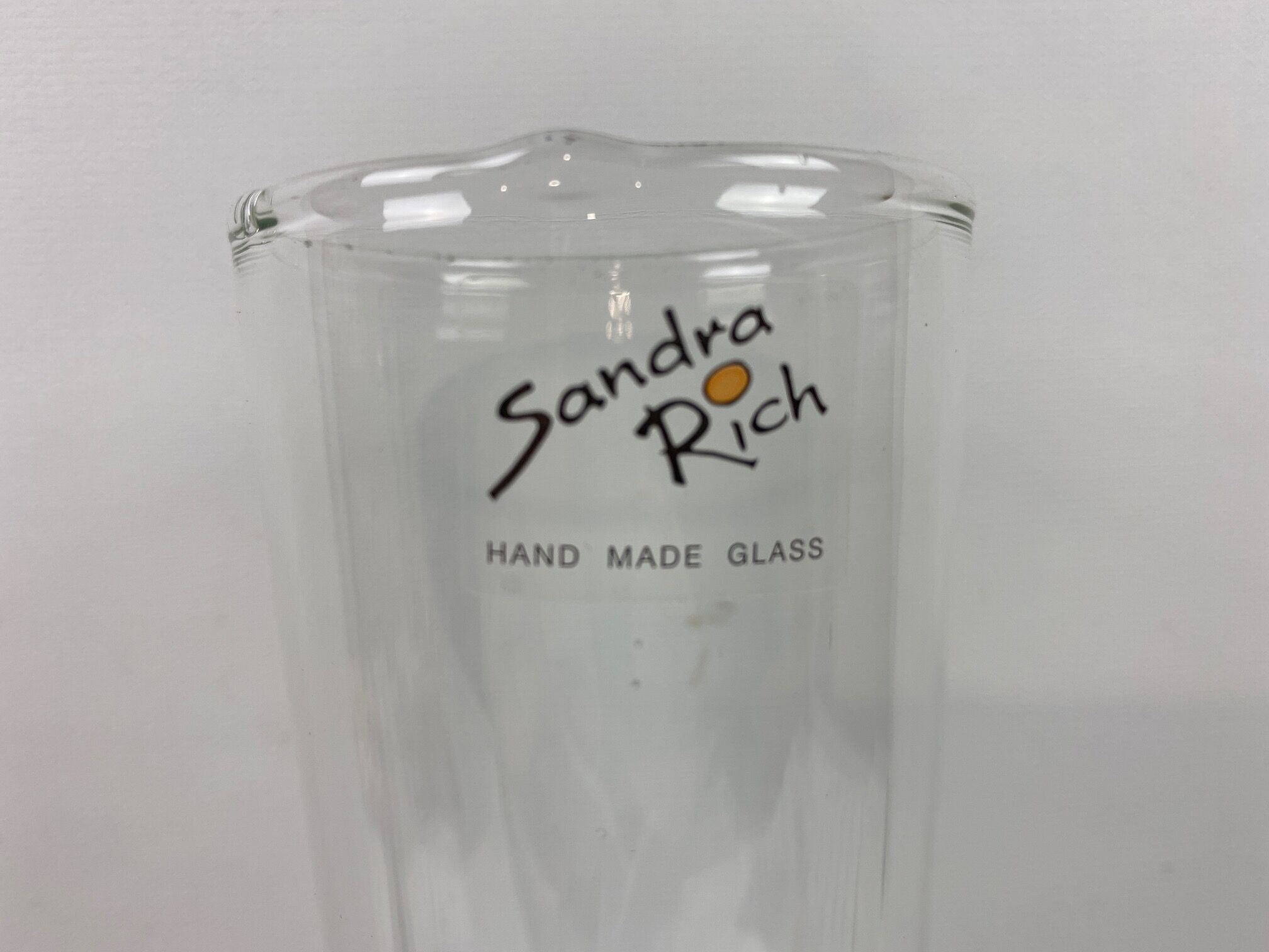 Handmade glass vase Sandra Rich 40cm