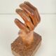 Brutalist Arts and Crafts Sculpture Wooden Hand, 1950s