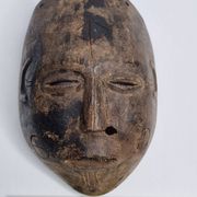 Antique carved wooden tribal mask, early-mid 20th century