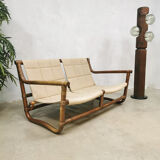 Vintage bamboo rattan lounge set