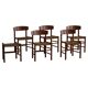 Set of 6 'Folkestole' J39 dining chairs by Børge Mogensen in oak, FDB Møbler, 1950s.