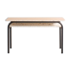 Bureau d'enfant en métal entièrement relooké avec une imitation terrazzo et un plateau en hêtre