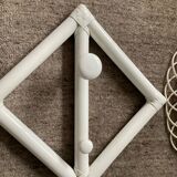 Rattan entrance set with mirror and 2 coat hooks.