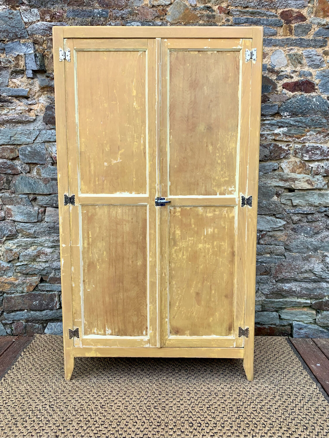 Parisian wardrobe in patinated wood