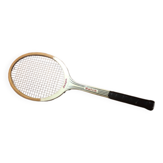 Ancienne raquette de tennis en bois - Marco - Label Emmaüs