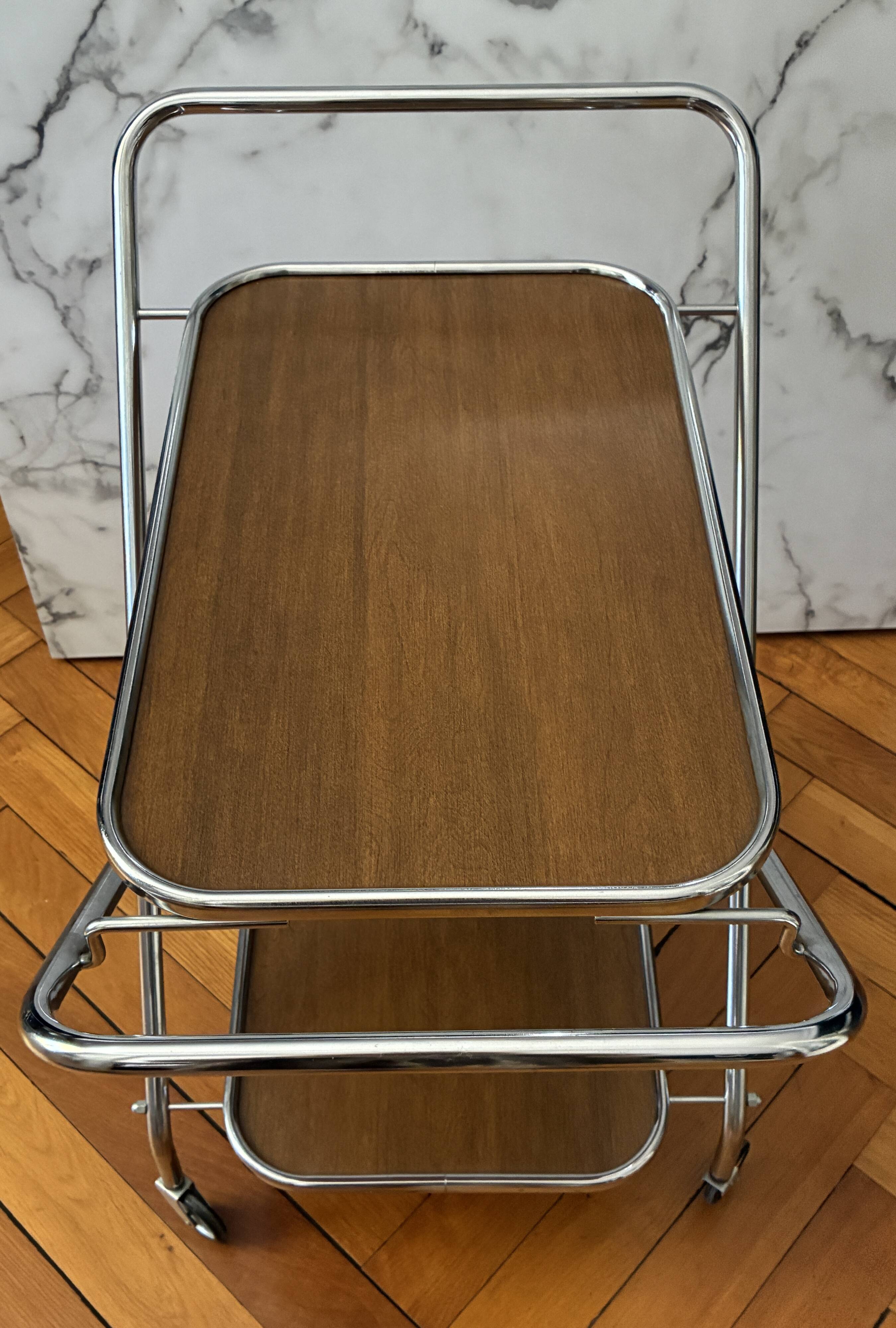Vintage rolling dessert trolley