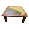 Table carrée carreaux verts vintage