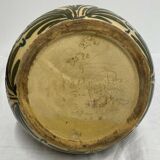 Vase Elchinger ceramic 4 detached handles polychrome floral decoration