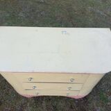 Art Deco curved chest of drawers in lacquered wood