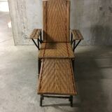 Lounge chair 60s rattan