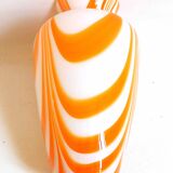 Vase Murano orange de Carlo Moretti Années 70 Hauteur 36 cm