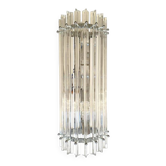 Contemporary Trasparent Triedro Murano Glass Wall Sconce
