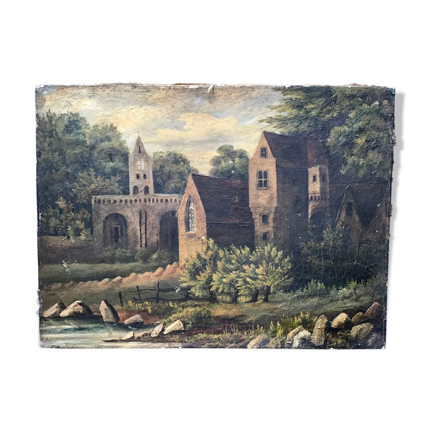 Landscape, oil on canvas, 19th Century