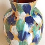 Glazed terracotta floor vase