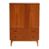 1960s Scandinavian teak cabinet with doors and drawers