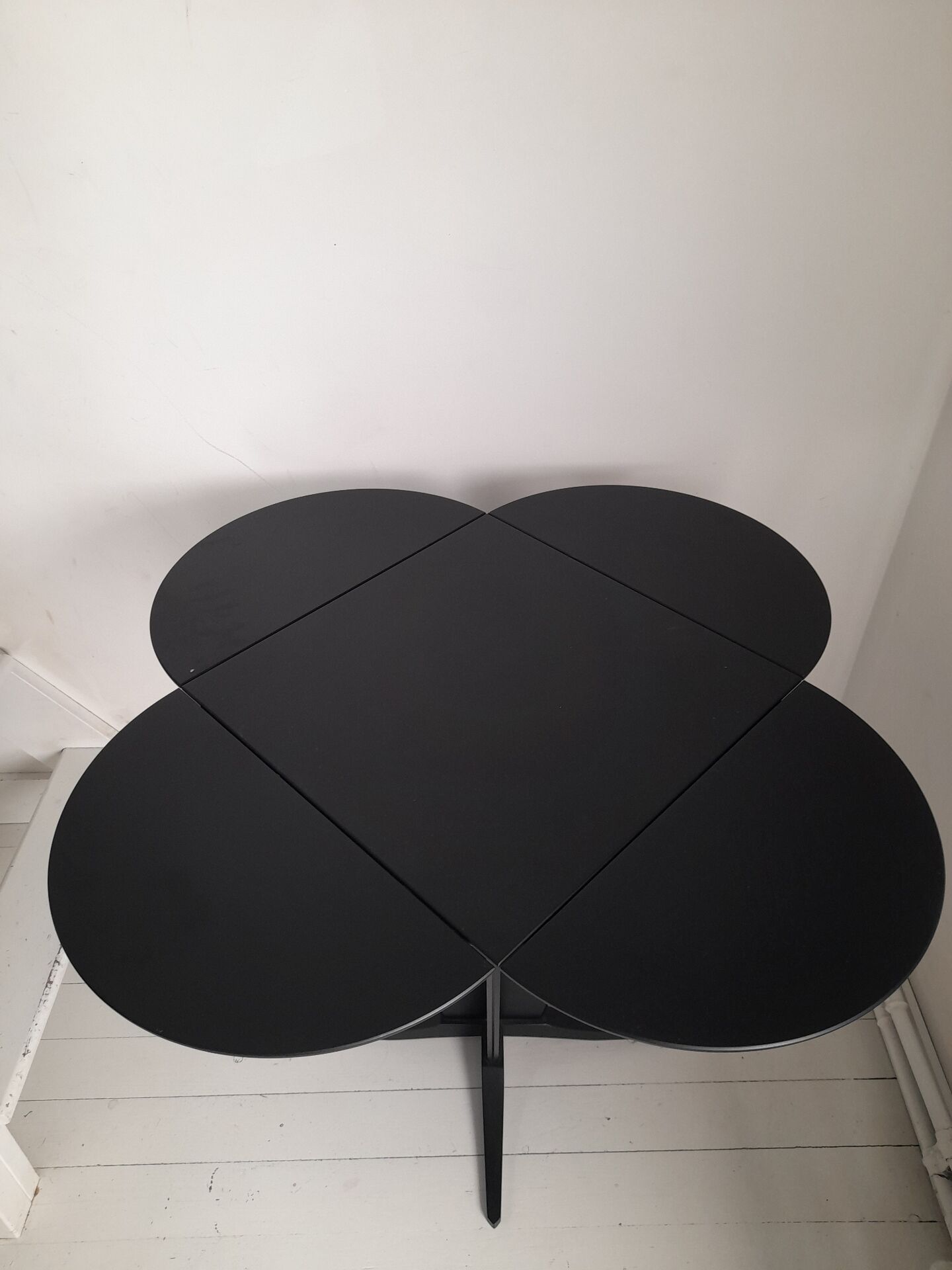 Swedish clover side table from the 1980s