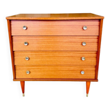 Vintage teak chest of drawers with 4 drawers, circa 1960s/1970s.