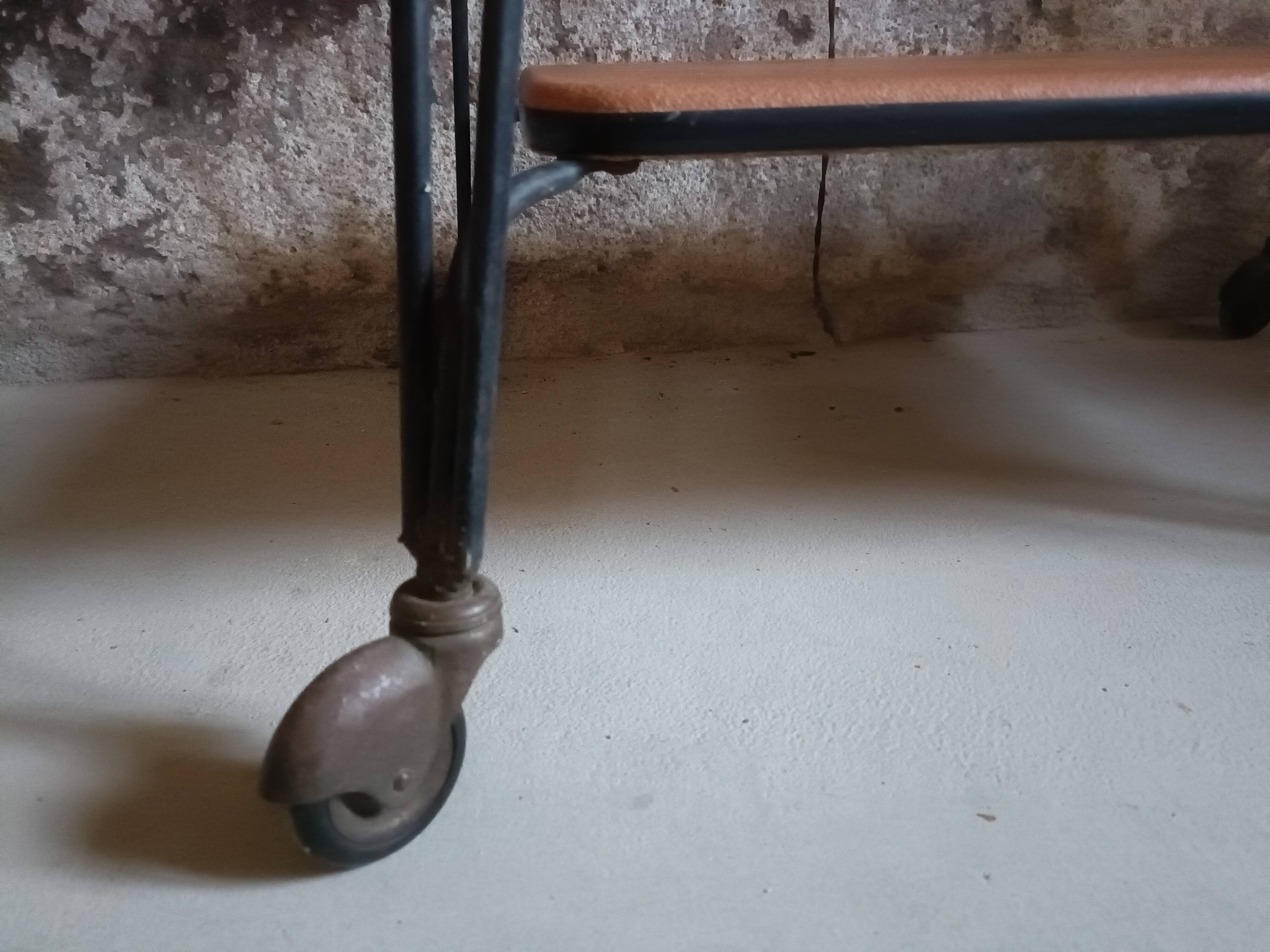 Side table, trolley on wheels