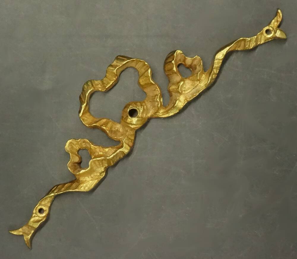 Petit fronton au noeud style Louis XVI - bronze doré
