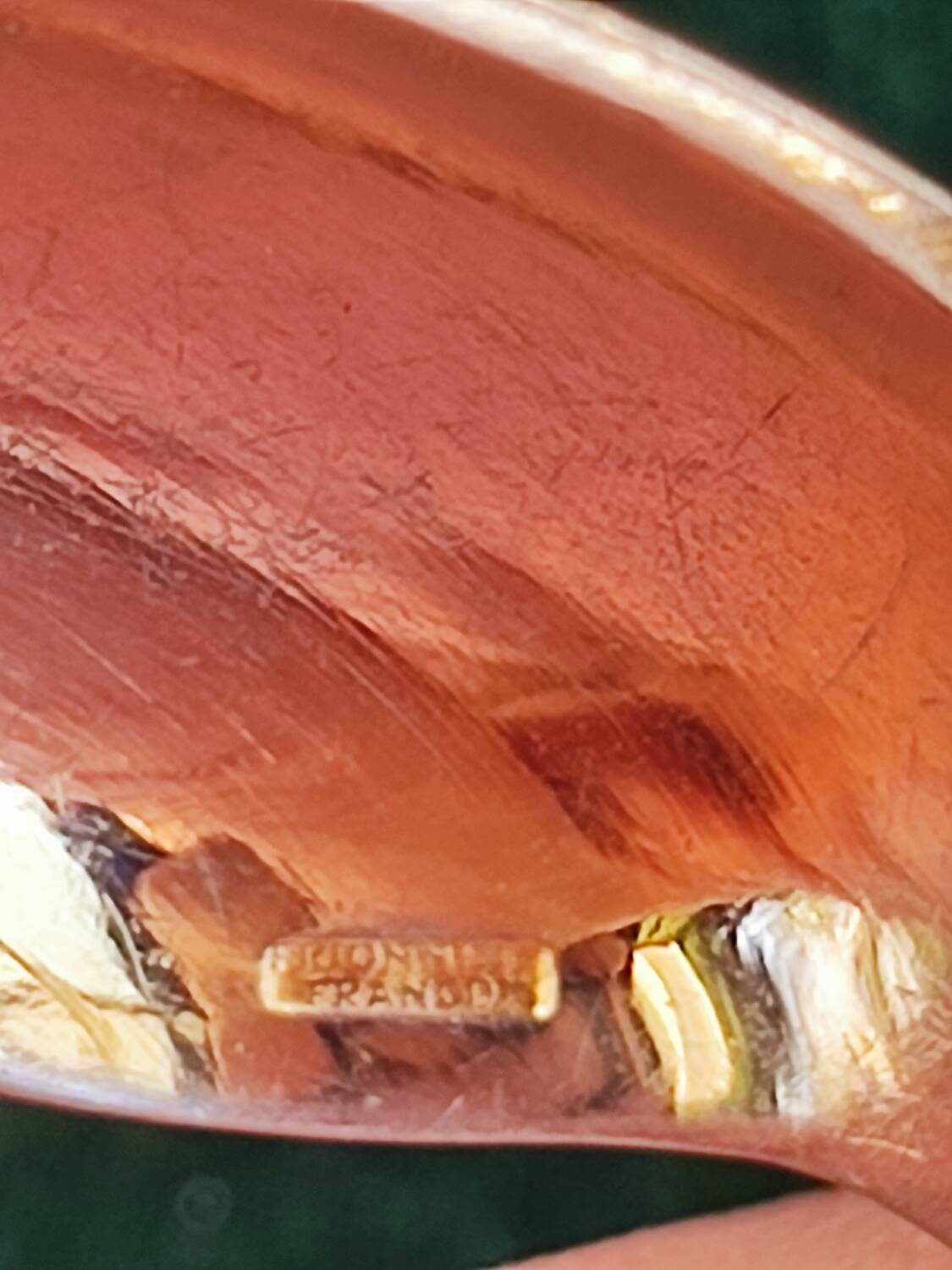 12 gilt metal teaspoons