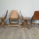 Set de 4 chaises pliantes US army années 40