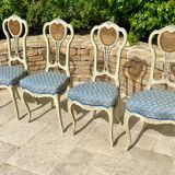 Set of 4 Louis XV style lacquered chairs