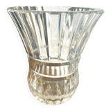 Clear crystal vase Val saint Lambert