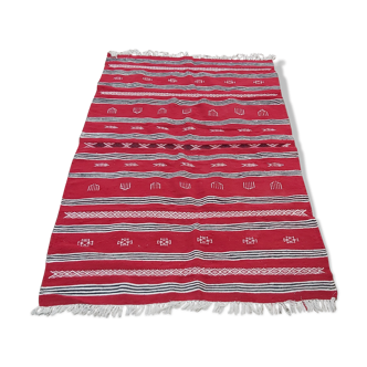 Traditional Berber handmade kilim rug in pure wool 200-110cm