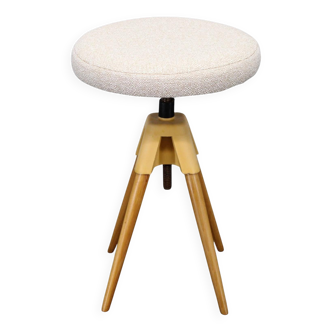 Mid-century swivel piano stool, Czechoslovakia, 1970s