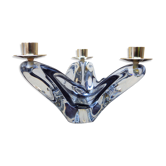 Bougeoir vintage en cristal signé Schneider