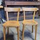 Paire de chaises de bistrot signé Baumann 1950