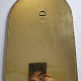 Vintage Moroccan Brass Mirror, Arch Shape, 43 x 28 cm, Stamped