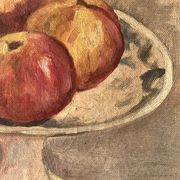 Nature morte aux pommes circa 1930, tableau à l'huile sur toile
