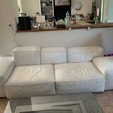 Cadence sofa white leather Rochebobois