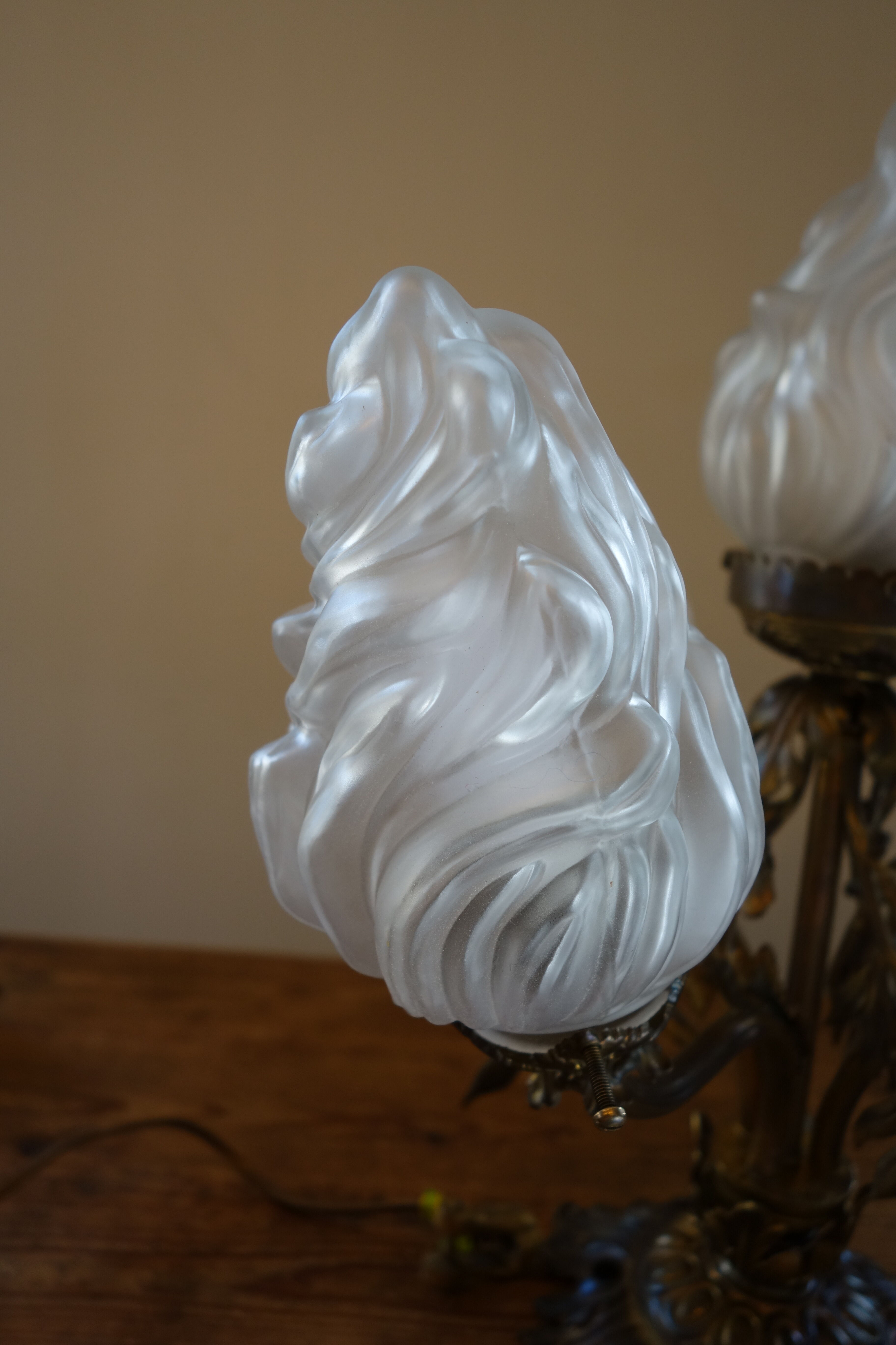 Lustre avec torchères style Napoléon 3