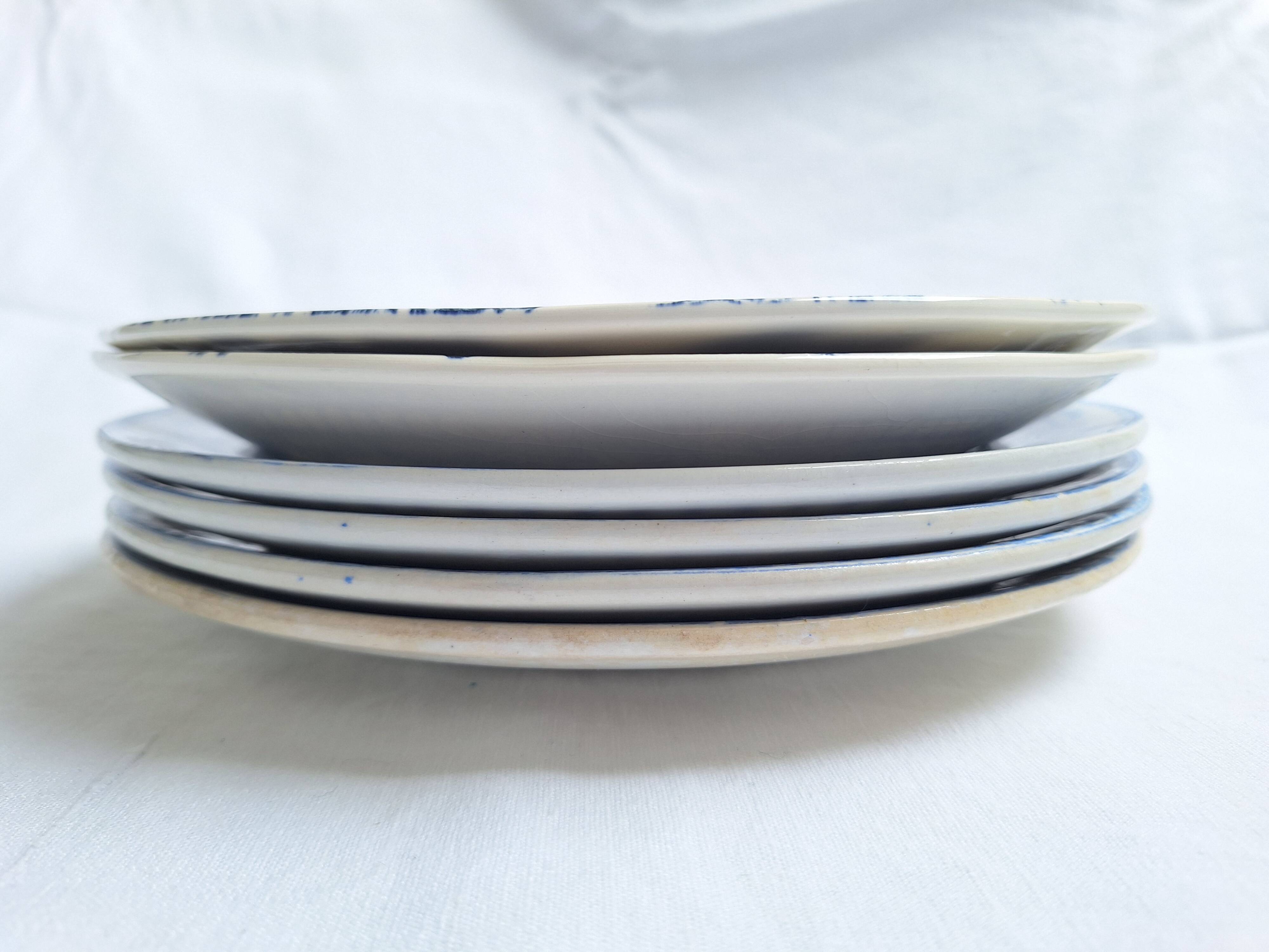 Vintage blue dinner plates