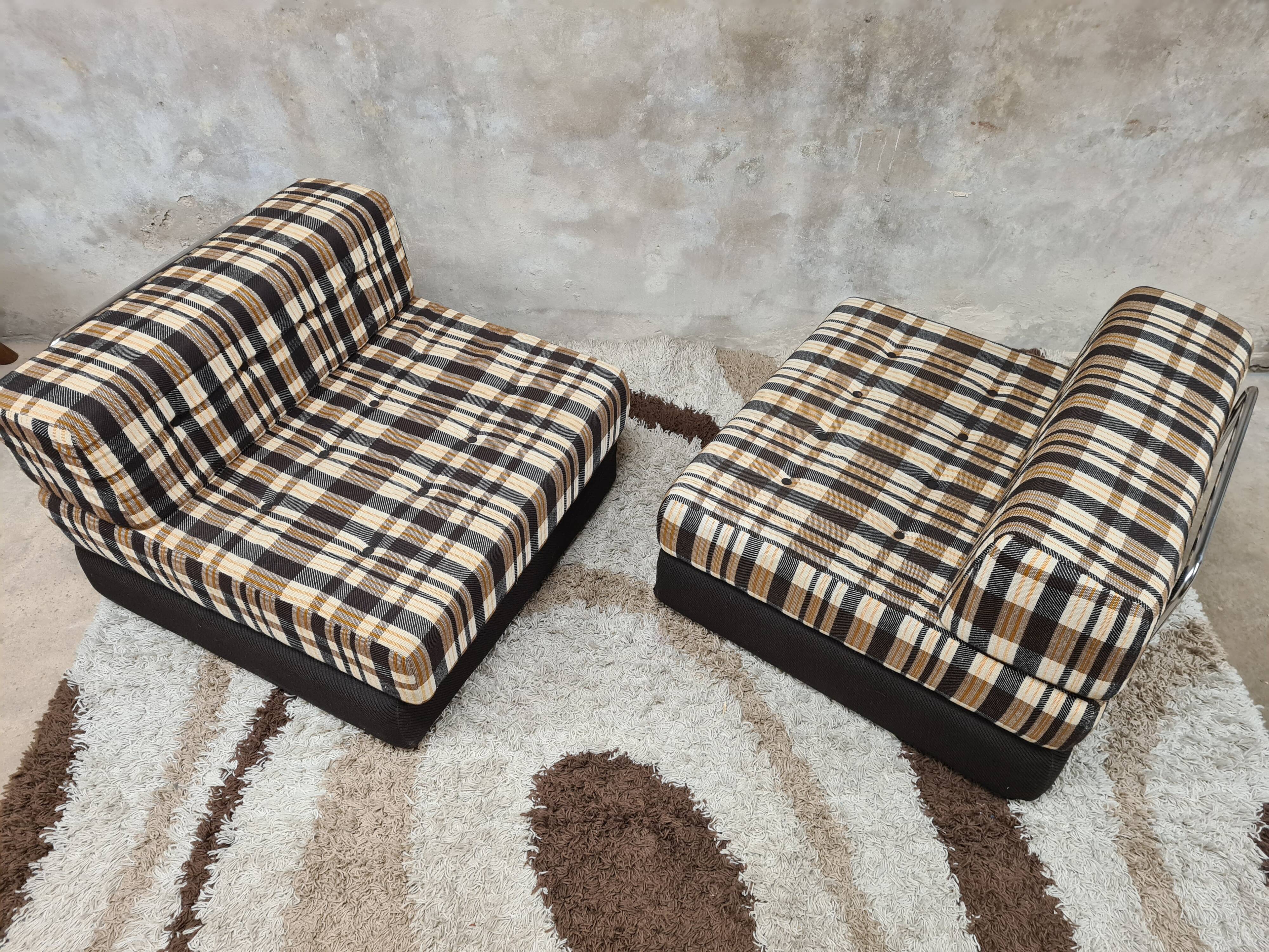 Paire de fauteuil lounge année 70' vintage