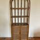 Vintage rattan shelving unit
