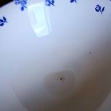 Blue salad bowl Digoin Art Deco Flowers