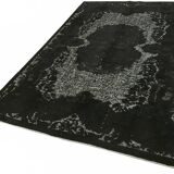 Overdyed Wool Vintage Handmade Carved Rug 169 cm x 288 cm