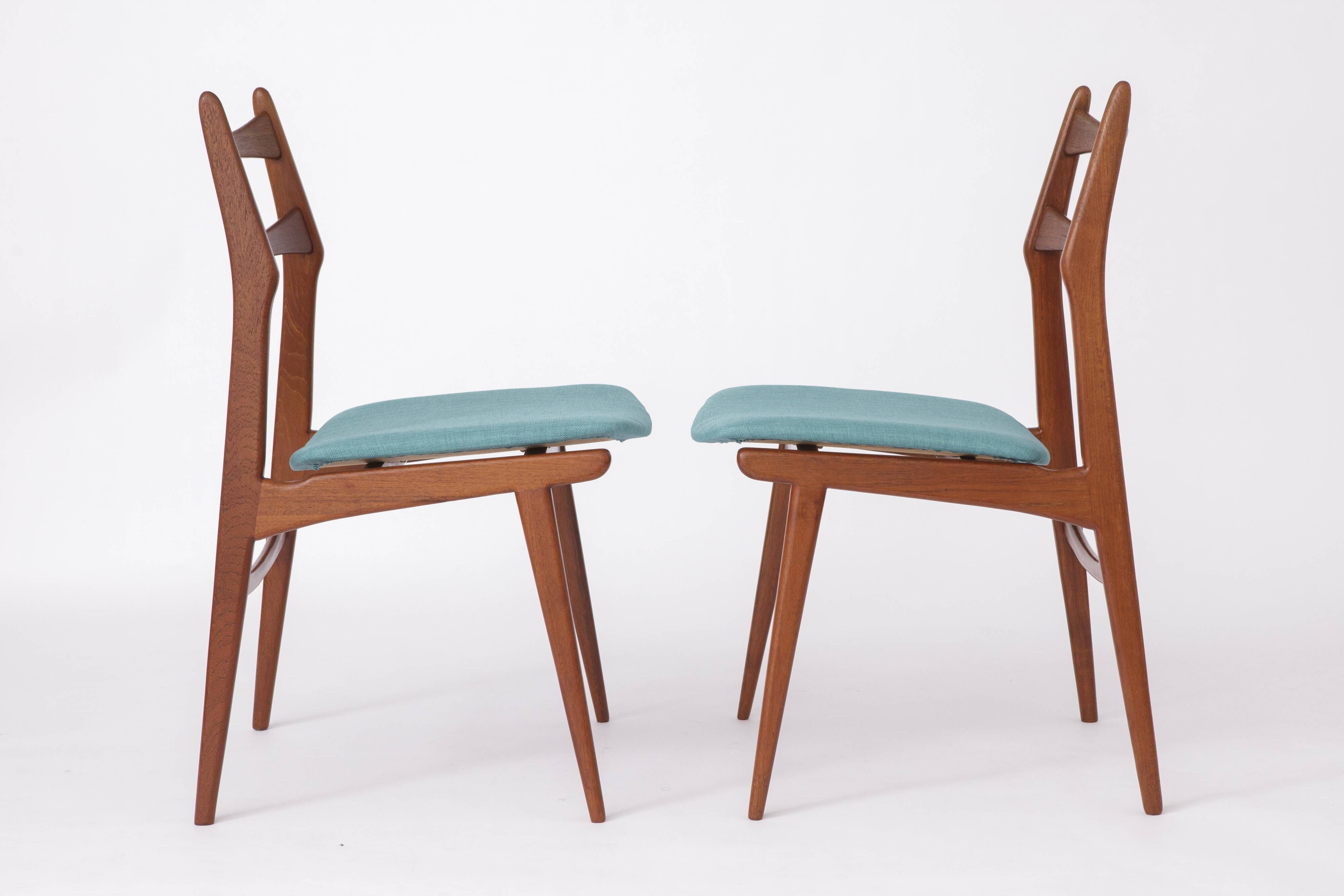 Set of 4 Habeo “Boomerang” Teak Dining Chairs, 1960s Germany | Mid-Century