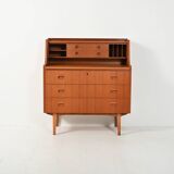Secrétaire scandinave avec étagère escamotable, années 1960