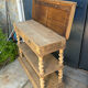 Console chêne brut massif décor végétal sculpté fin XIXe