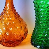 Italian glass bottles Empoli 1970