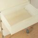 Functional rolling container with chrome frame and transparent drawers, 1980s