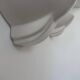Pair of vintage porcelain wall lights, white, France 1970